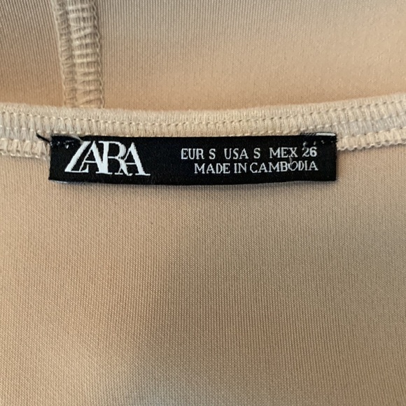 Zara Sleeveless Faux Suede Color Block Dress - Picture 15 of 16